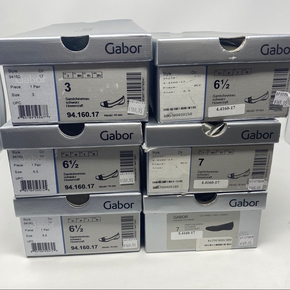 Gabor suede black studded laser cut flats 160.17 - Picture 8 of 10